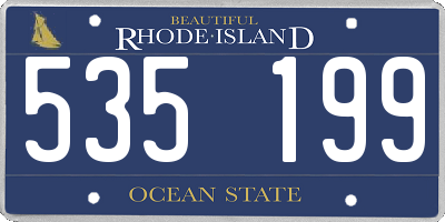 RI license plate 535199