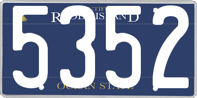 RI license plate 5352