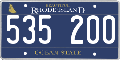 RI license plate 535200