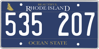 RI license plate 535207