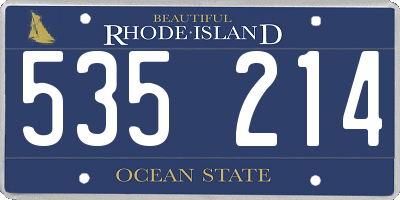 RI license plate 535214