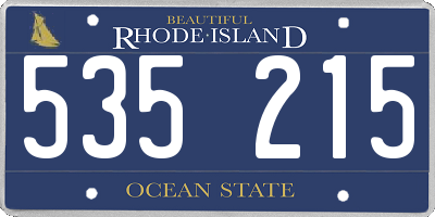 RI license plate 535215