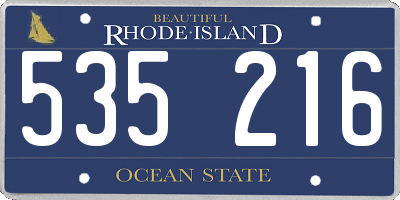 RI license plate 535216