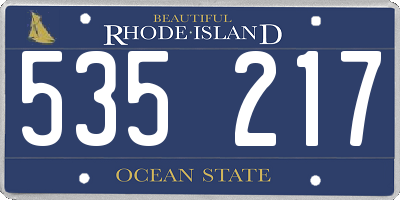 RI license plate 535217