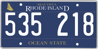 RI license plate 535218