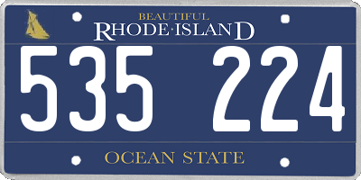 RI license plate 535224