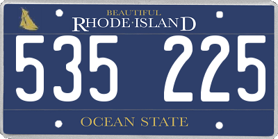 RI license plate 535225