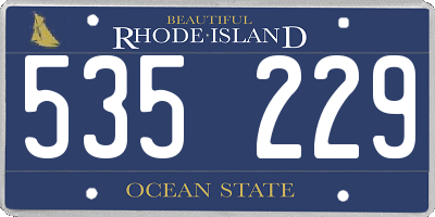 RI license plate 535229