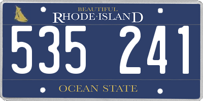 RI license plate 535241
