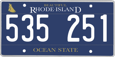 RI license plate 535251