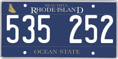 RI license plate 535252