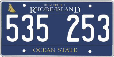 RI license plate 535253