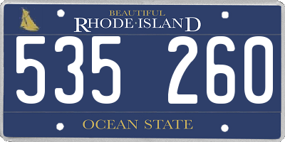 RI license plate 535260