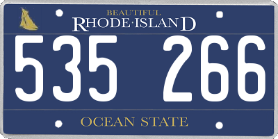 RI license plate 535266