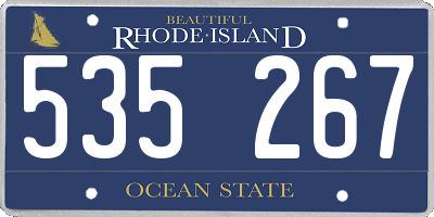 RI license plate 535267