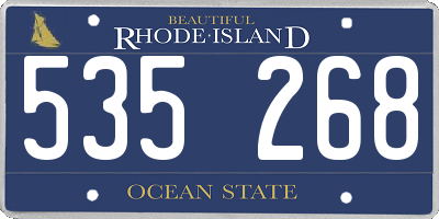 RI license plate 535268