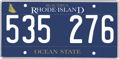 RI license plate 535276
