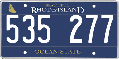 RI license plate 535277