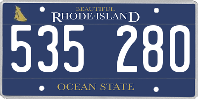 RI license plate 535280
