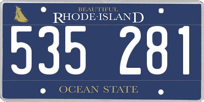 RI license plate 535281