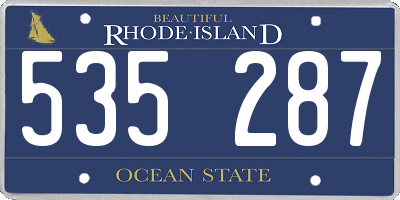 RI license plate 535287