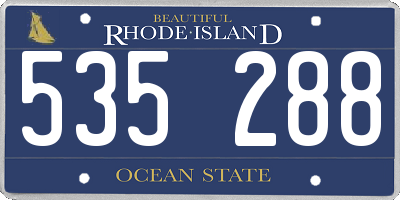 RI license plate 535288