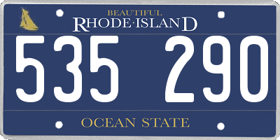 RI license plate 535290