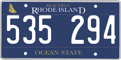 RI license plate 535294