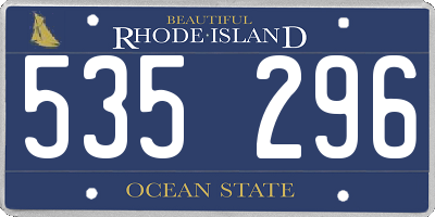 RI license plate 535296