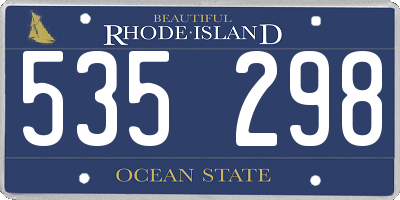 RI license plate 535298