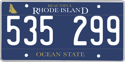 RI license plate 535299