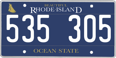 RI license plate 535305