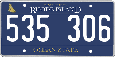 RI license plate 535306