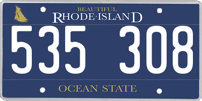 RI license plate 535308