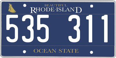 RI license plate 535311