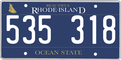 RI license plate 535318