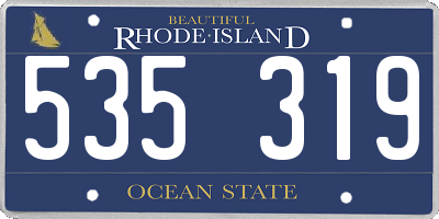 RI license plate 535319