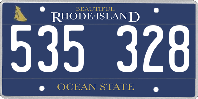 RI license plate 535328