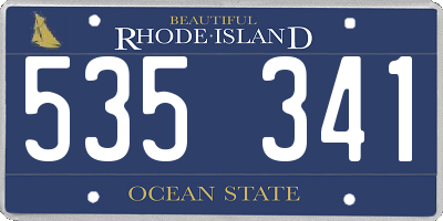 RI license plate 535341