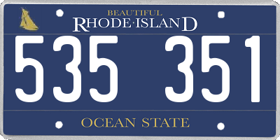 RI license plate 535351