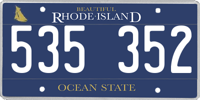 RI license plate 535352