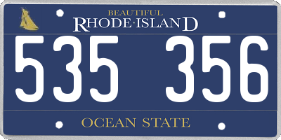 RI license plate 535356
