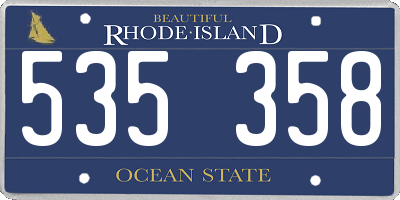 RI license plate 535358