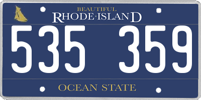RI license plate 535359