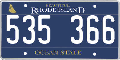RI license plate 535366