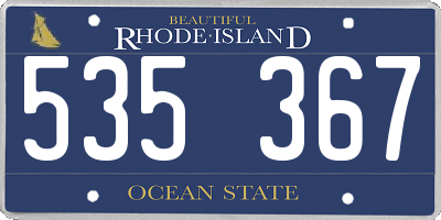 RI license plate 535367