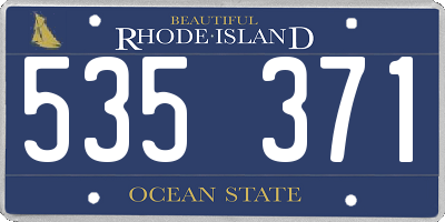 RI license plate 535371