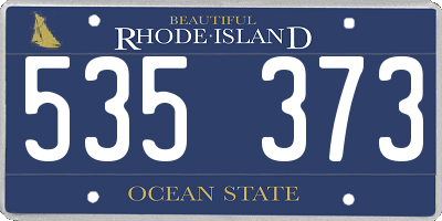 RI license plate 535373