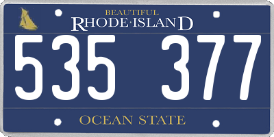 RI license plate 535377