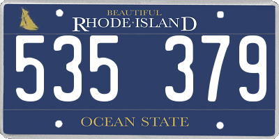 RI license plate 535379